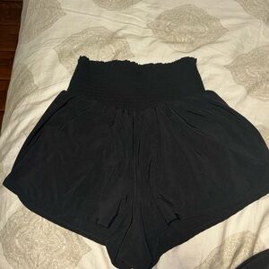 Aerie Black High Waist Flowy Shorts